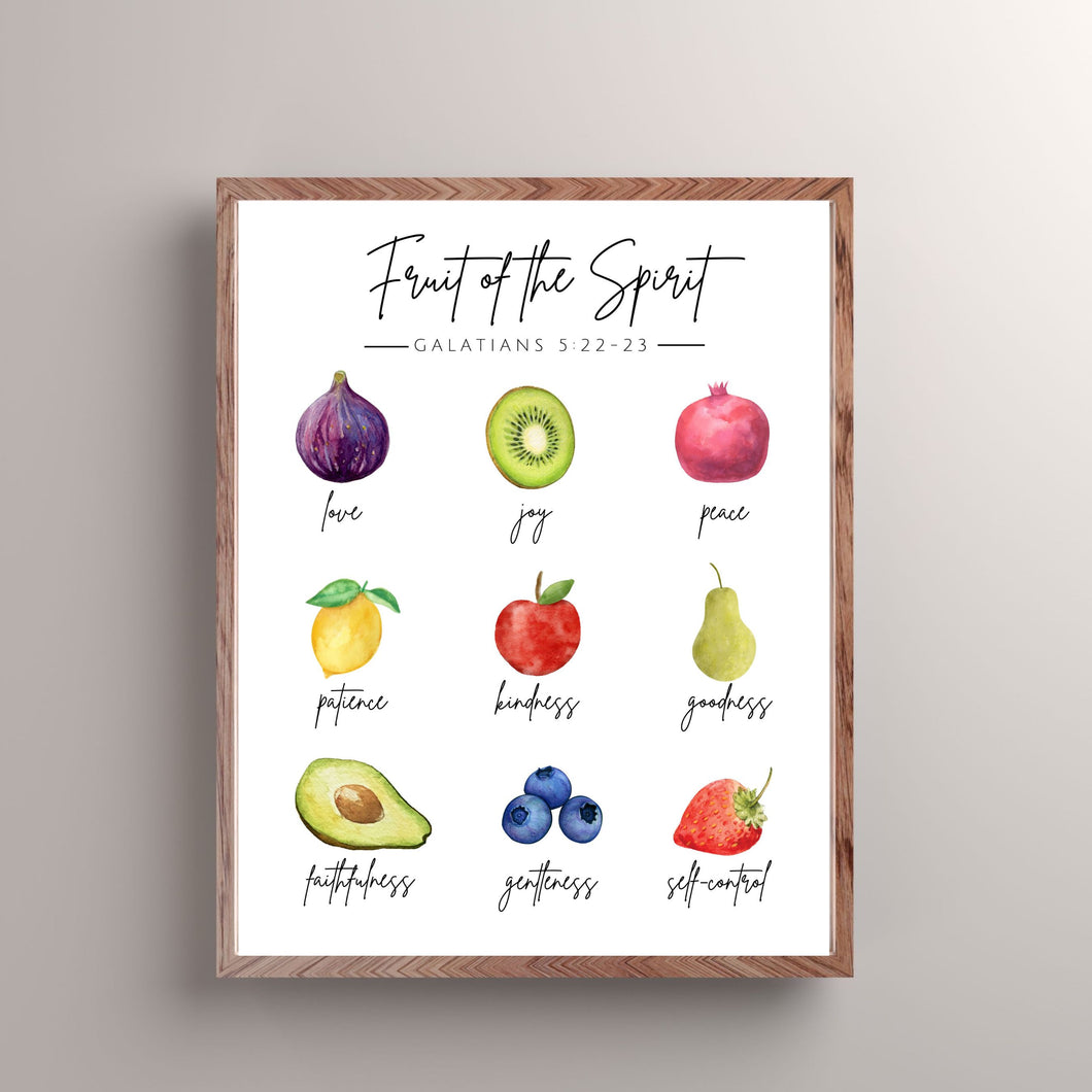 Fruit of the Spirit: Galatians 5 - Fruits: Printable Wall Art
