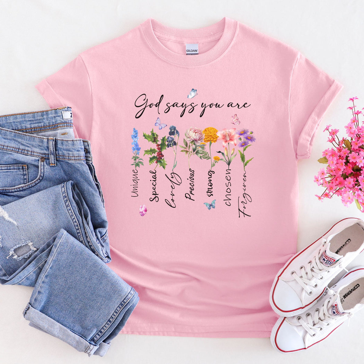 God Says You Are: Kids Crewneck T-shirt