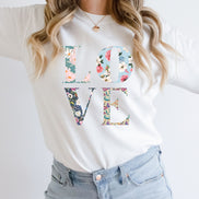 Love Floral Letters Sweatshirt