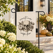 Memento Mori Carpe Diem Garden Flag