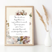 Fearfully and Wonderfully Made: Psalm 139 - Floral Printable Wall Art