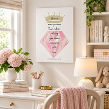 Load image into Gallery viewer, She is More Precious Than Rubies - Proverbs 3:15 - Canvas Wall Art
