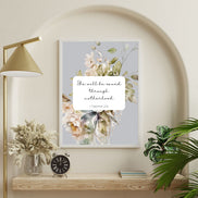 Christian Floral Motherhood Bible Verses:  Set of Printable Wall Art