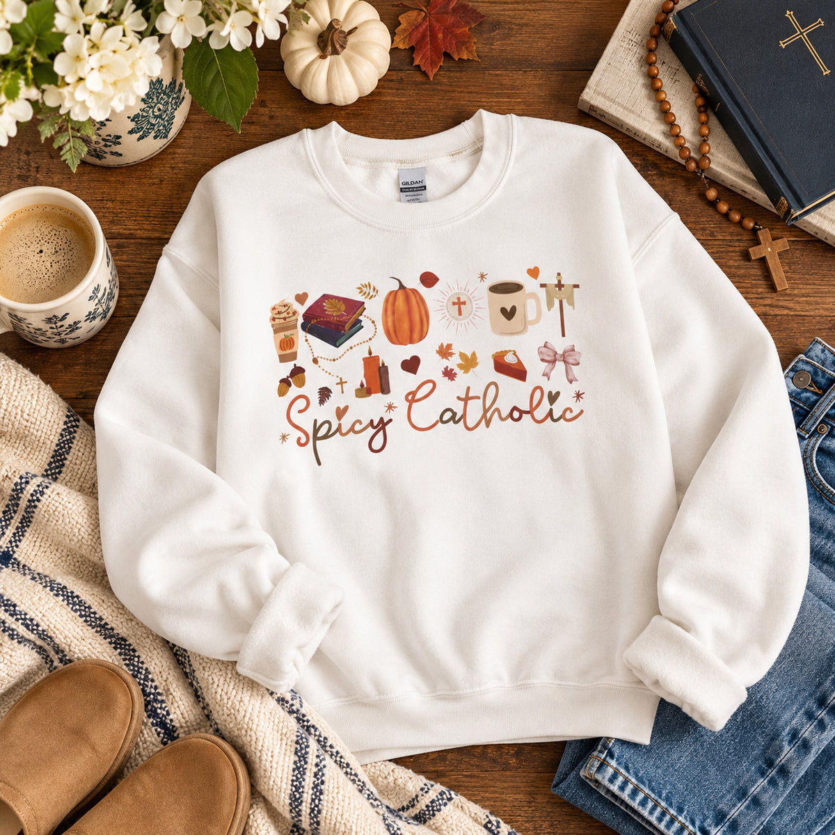 Spicy Catholic Crewneck Sweatshirt