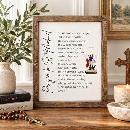 St. Michael Prayer - Graphic - Printable Wall Art