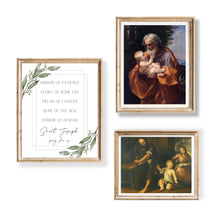 Load image into Gallery viewer, St. Joseph Printable Art: Set of 3 Gallery Wall Prints
