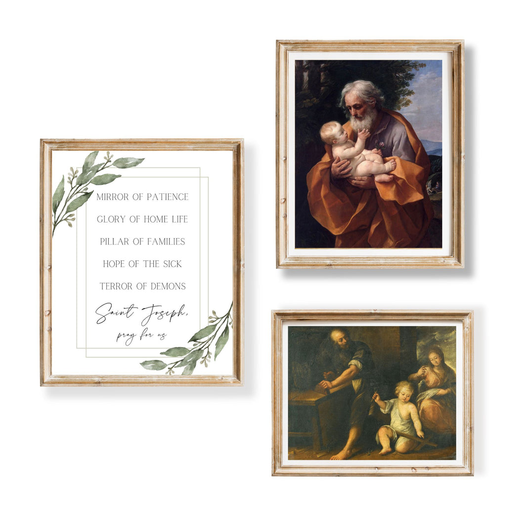 St. Joseph Printable Art: Set of 3 Gallery Wall Prints
