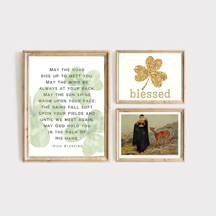 St. Patrick's Artwork: Vintage and Modern -- Set of 3 Printable Posters