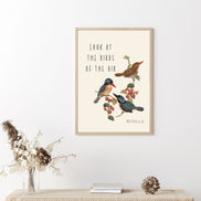 Look at the Birds of the Air: Matthew 6 - Printable Wall Art