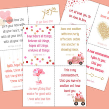 Load image into Gallery viewer, Printable Bible Verse Valentines:  Set of 12 Scripture Cards
