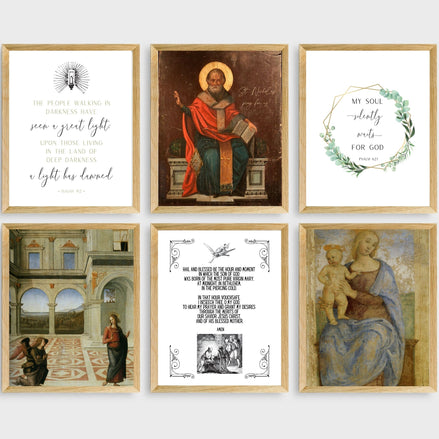 Advent Printable Art Collection: Set of 6 Advent Designs