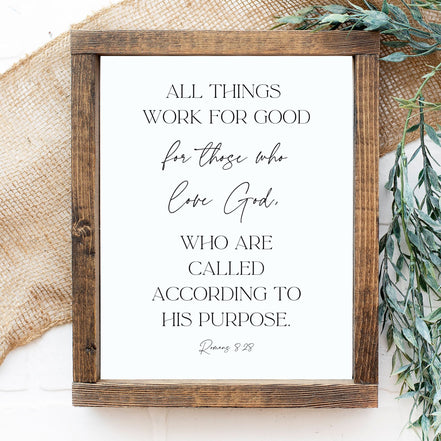 All Things Work for Good - Printable Wall Art