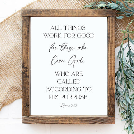 All Things Work for Good - Printable Wall Art