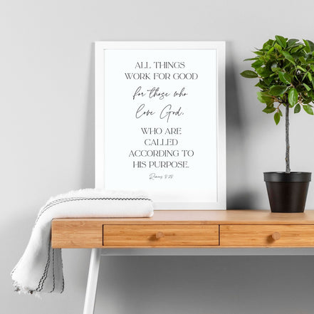 All Things Work for Good - Printable Wall Art