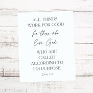 All Things Work for Good - Printable Wall Art