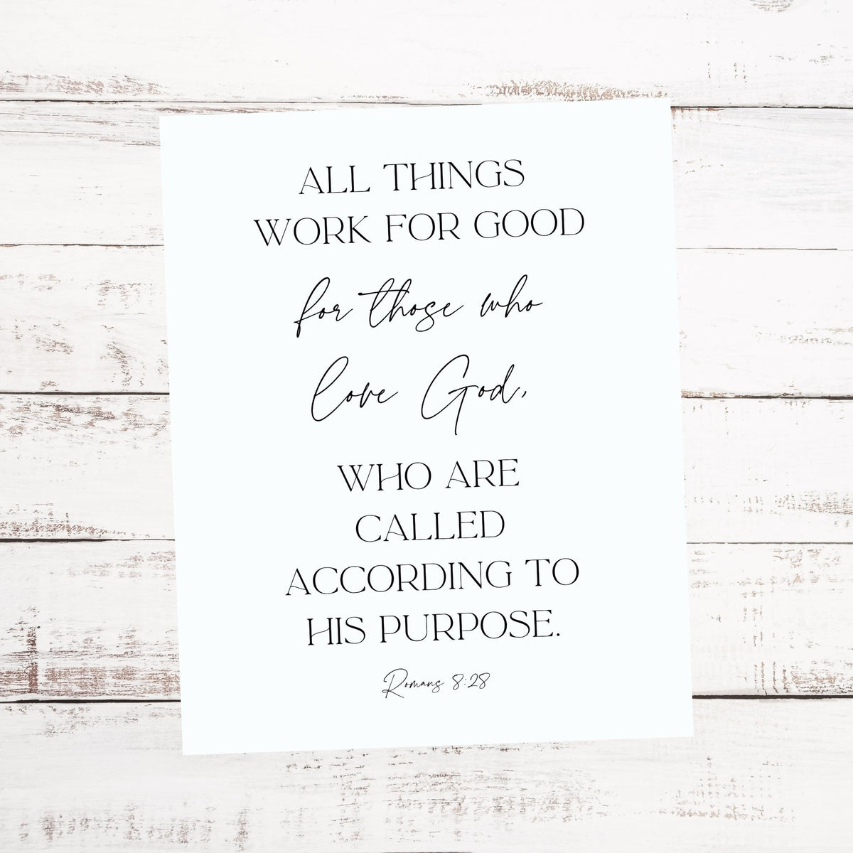 All Things Work for Good - Printable Wall Art