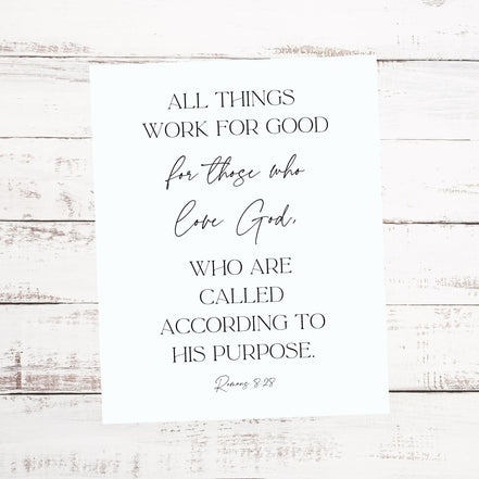 All Things Work for Good - Printable Wall Art