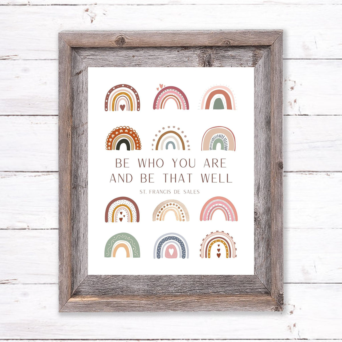 Be Who You Are - Boho Rainbows - Printable Wall Art