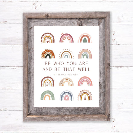 Be Who You Are - Boho Rainbows - Printable Wall Art