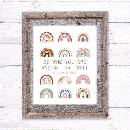 Be Who You Are - Boho Rainbows - Printable Wall Art