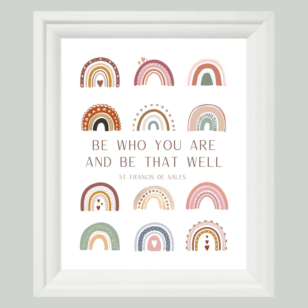 Be Who You Are - Boho Rainbows - Printable Wall Art