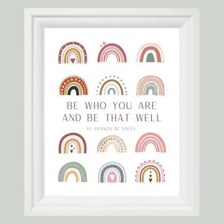Be Who You Are - Boho Rainbows - Printable Wall Art