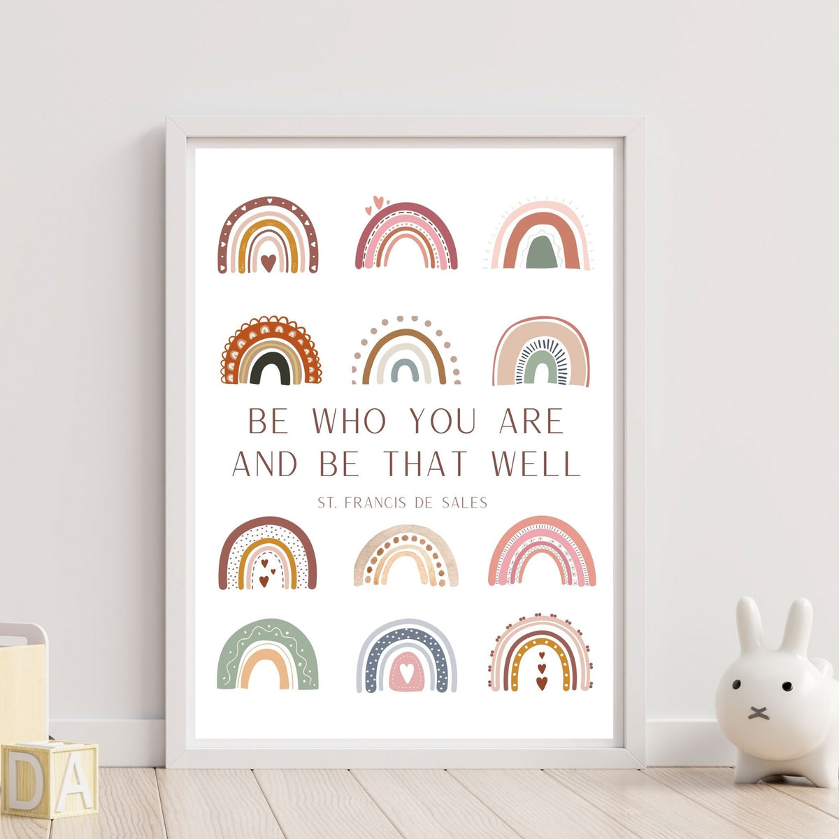 Be Who You Are - Boho Rainbows - Printable Wall Art