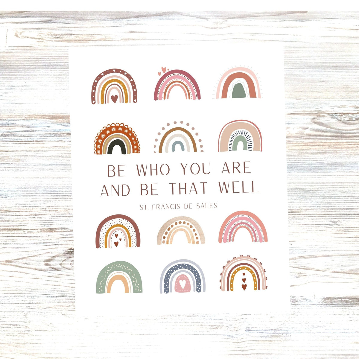 Be Who You Are - Boho Rainbows - Printable Wall Art