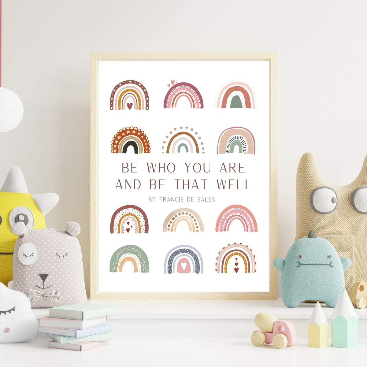 Be Who You Are - Boho Rainbows - Printable Wall Art
