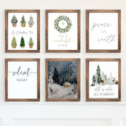 Christmas Printable Art Bundle - Set of 8 Printable Designs