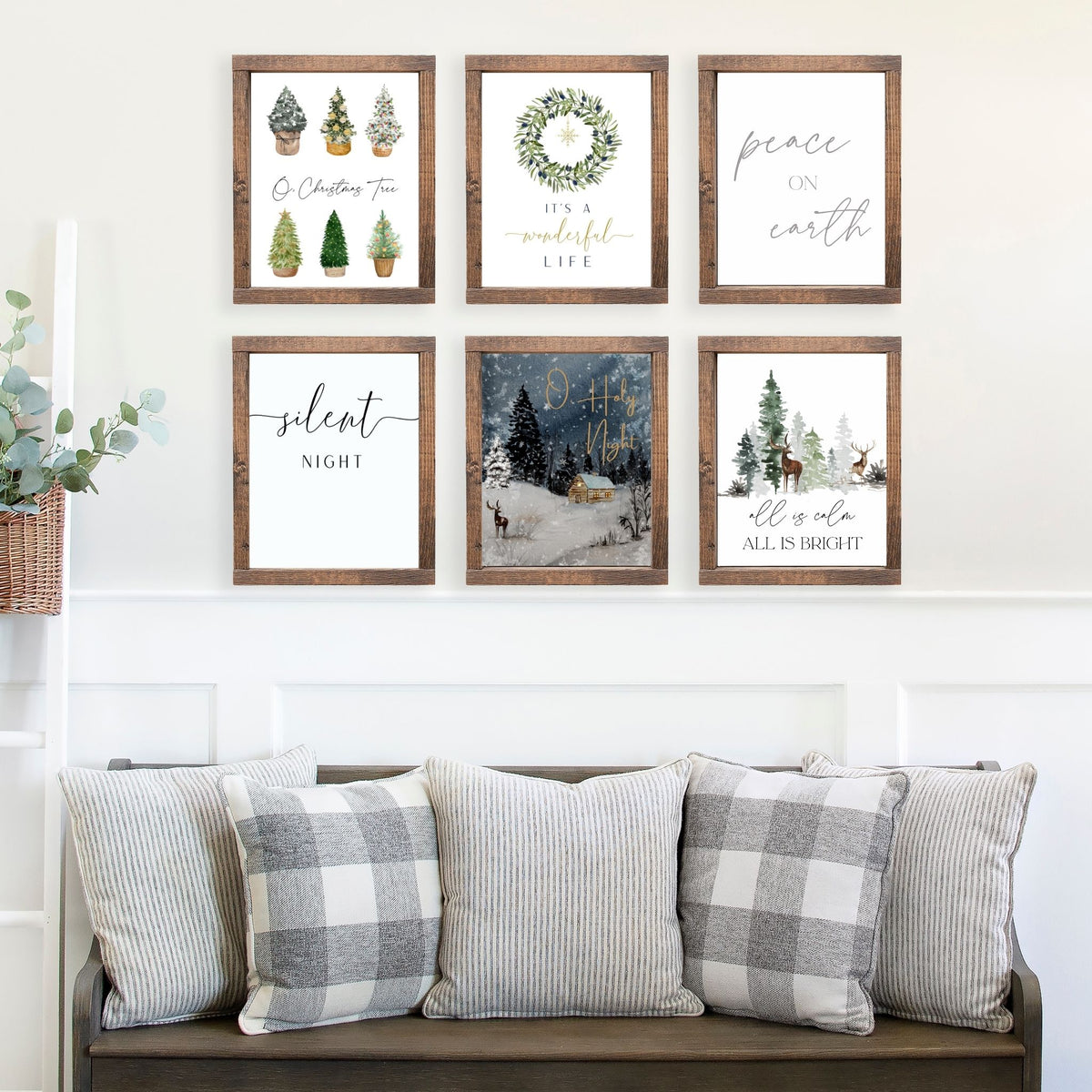 Christmas Printable Art Bundle - Set of 8 Printable Designs
