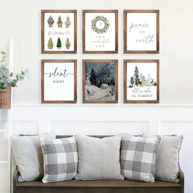 Christmas Printable Art Bundle - Set of 8 Printable Designs