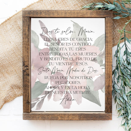 Dios Te Salve Maria - Printable Wall Art