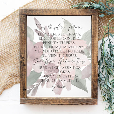 Dios Te Salve Maria - Printable Wall Art
