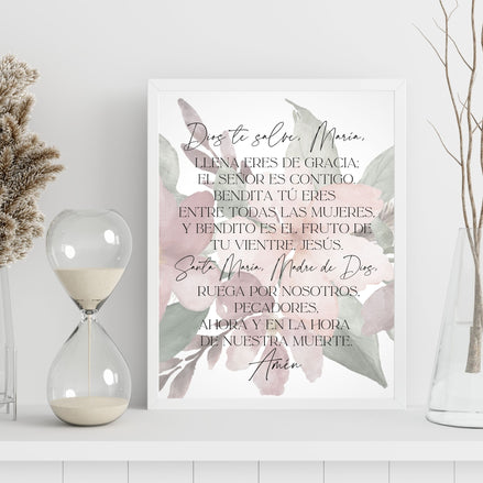 Dios Te Salve Maria - Printable Wall Art