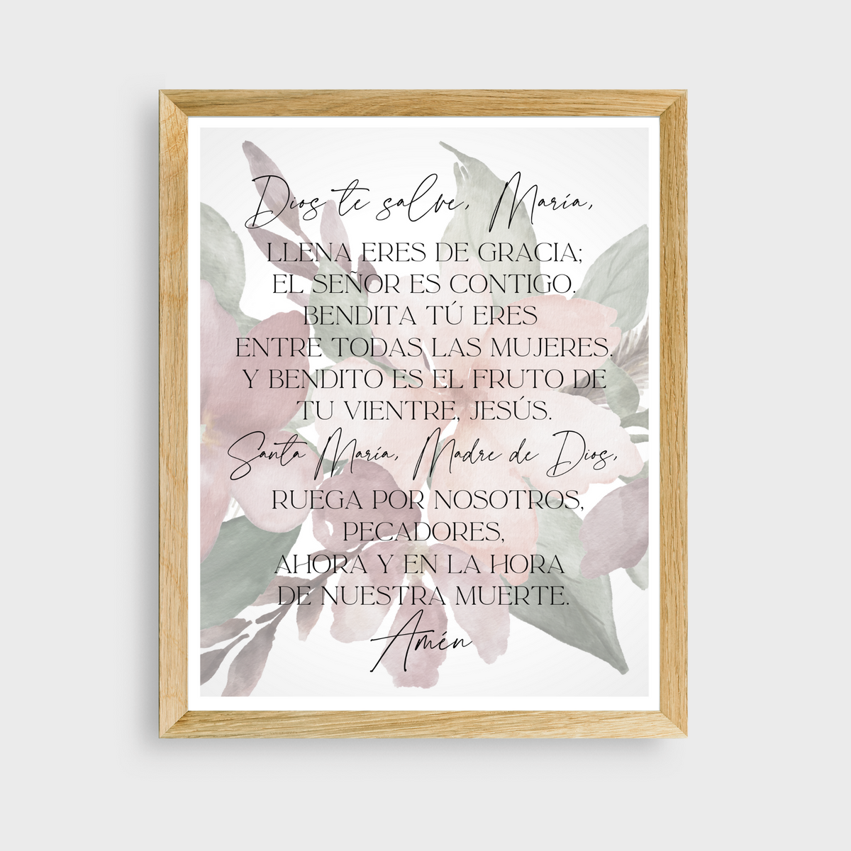 Dios Te Salve Maria - Printable Wall Art