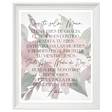 Dios Te Salve Maria - Printable Wall Art