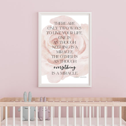 Everything is a Miracle: Einstein - Printable Wall Art