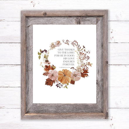 Give Thanks to the Lord -Printable Wall Art