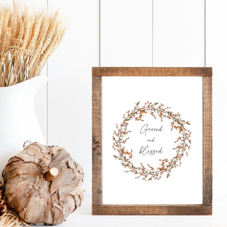 Graced and Blessed - Printable Wall Art
