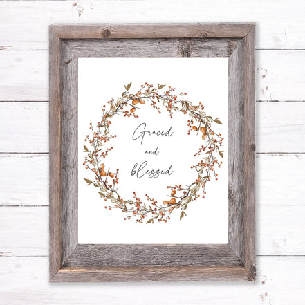Graced and Blessed - Printable Wall Art