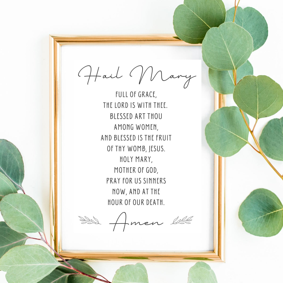 Hail Mary - Minimalist- Printable Wall Art
