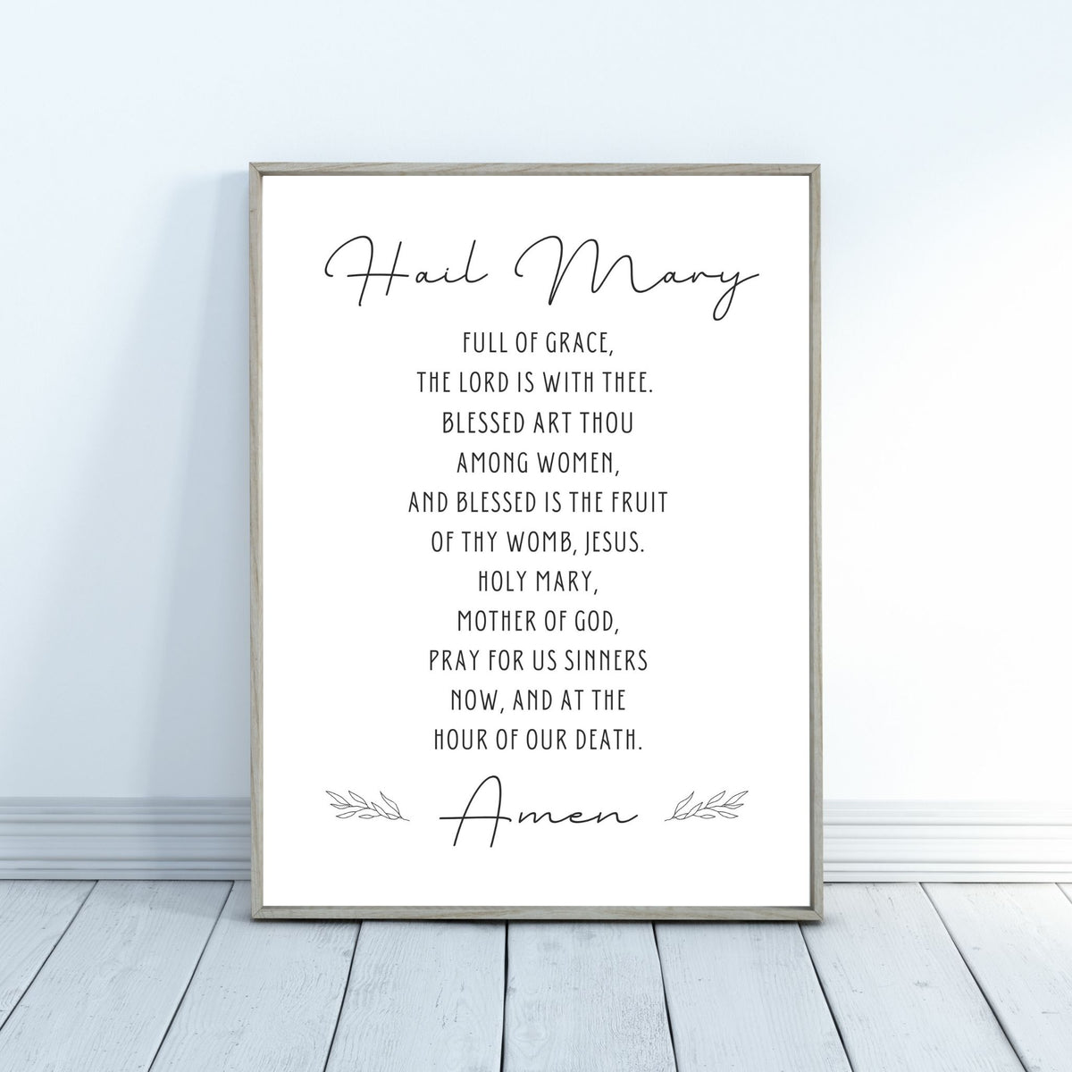 Hail Mary - Minimalist- Printable Wall Art