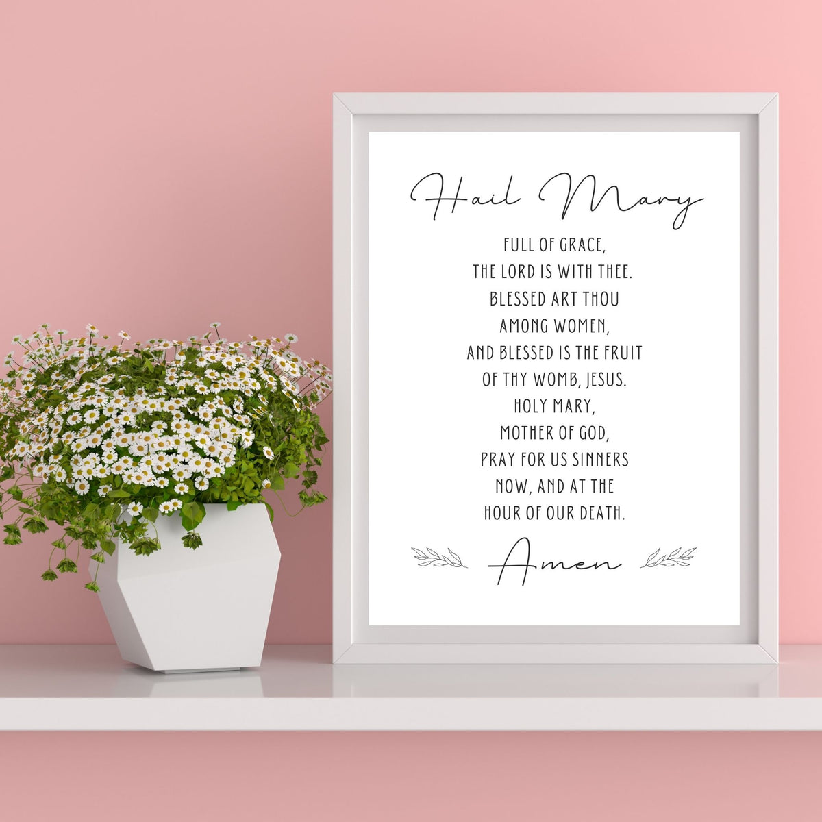 Hail Mary - Minimalist- Printable Wall Art