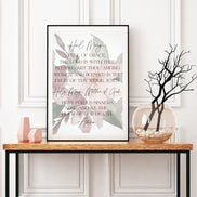 Hail Mary - Floral - Printable Wall Art