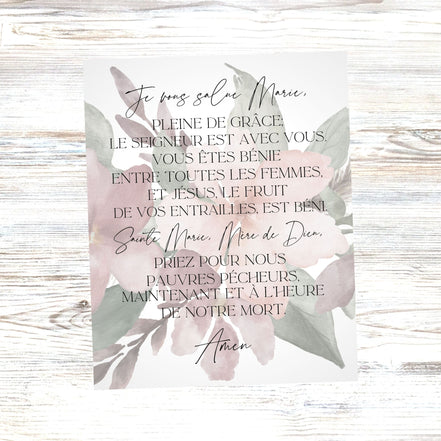Je Vous Salue Marie - Printable Wall Art