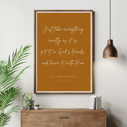 Leave it With Him - Edith Stein - Printable Wall Art
