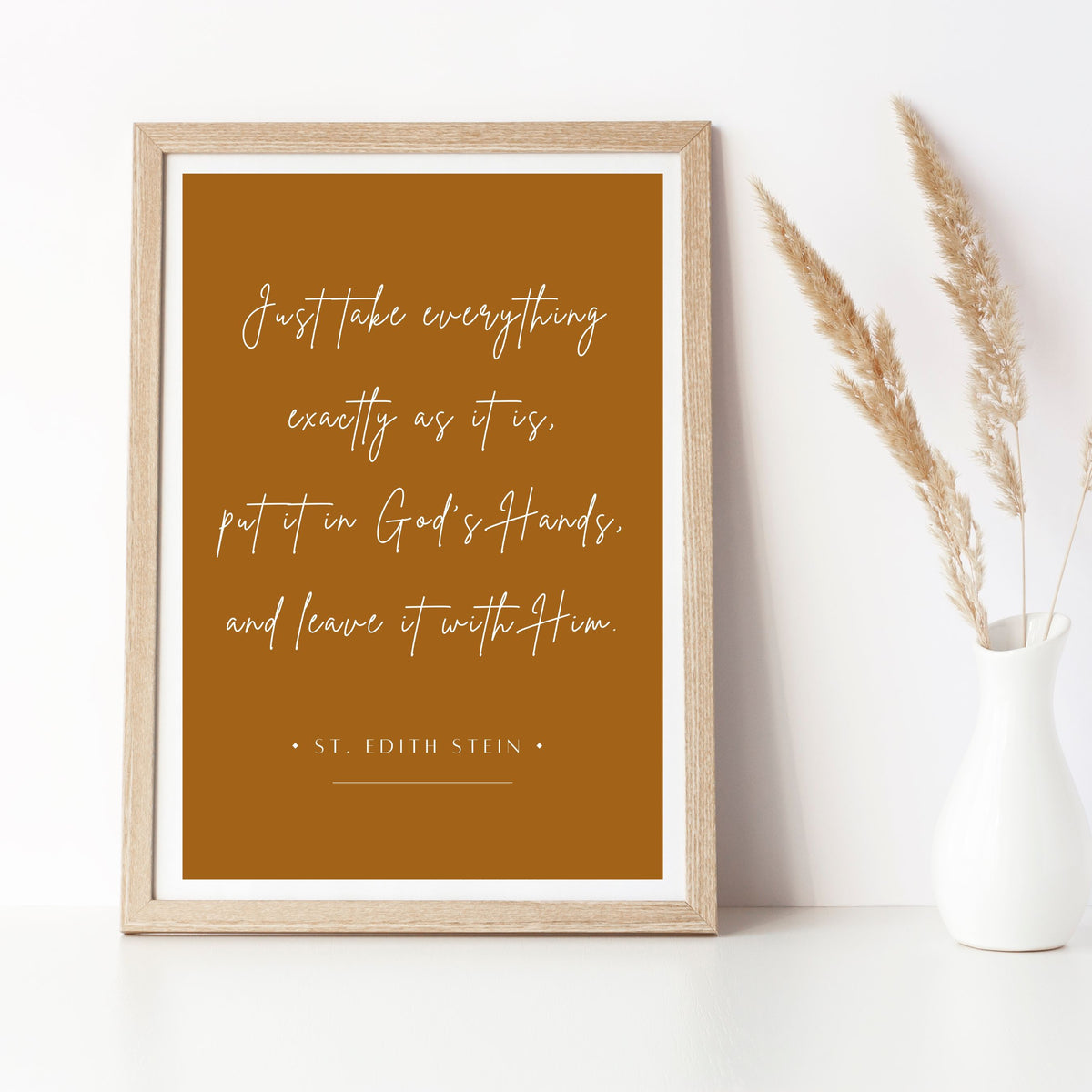 Leave it With Him - Edith Stein - Printable Wall Art