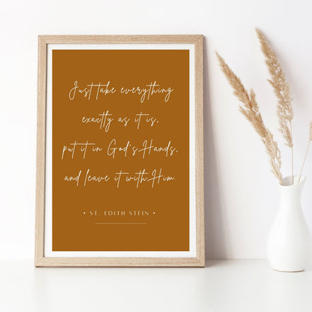 Leave it With Him - Edith Stein - Printable Wall Art