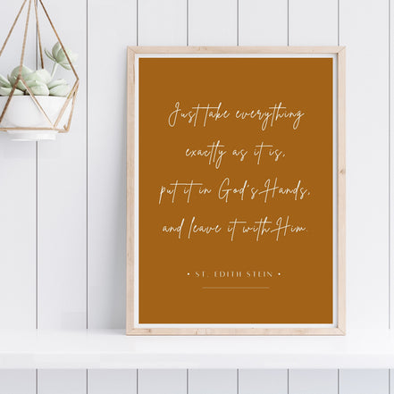 Leave it With Him - Edith Stein - Printable Wall Art
